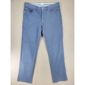 Peter Millar 5 Pocket Sateen Pants 34x29 Blue Chino Cotton Blend Stretch ME0B39